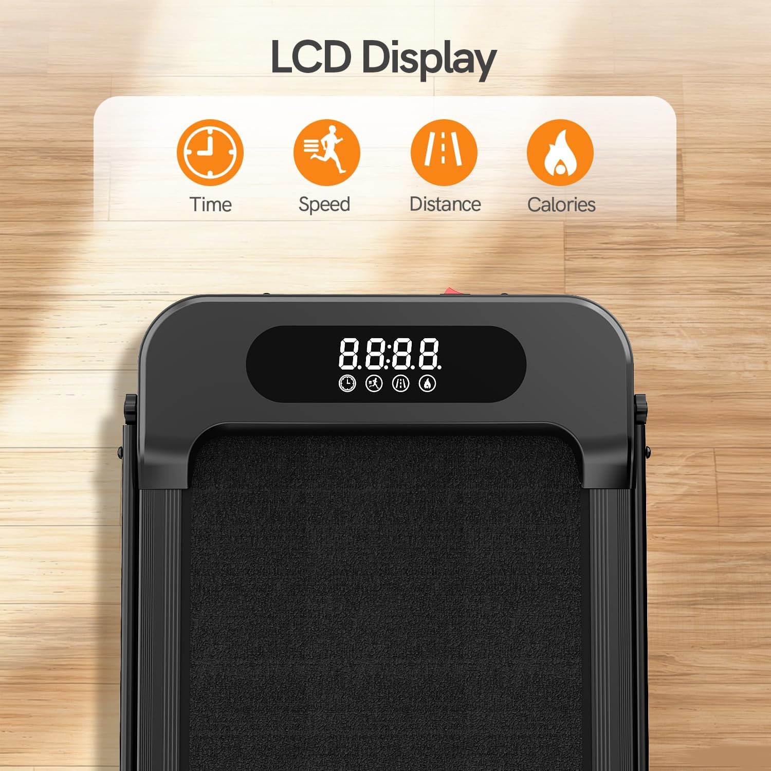 Una cinta de correr Fitvect con pantalla LCD en el suelo